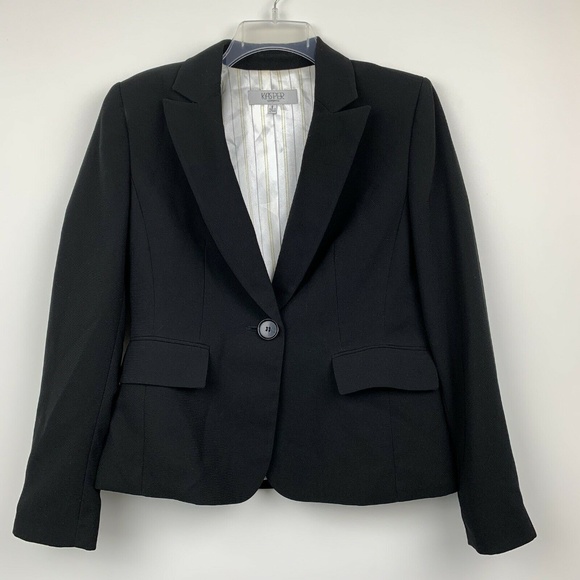 Kasper Jackets & Blazers - Kasper 8 Blazer Black Jacket Career Work